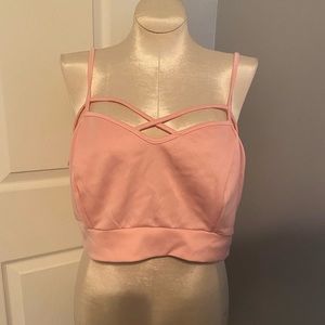 NWOT Society Plus Strappy Pink Crop Top Size 22/24